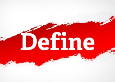 Kırmızı Fırça Soyut Arka Plan Çizimini Tanımla