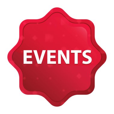 Olaylar sisli gül red starburst etiket düğmesi