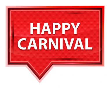 Happy Carnival sisli pembe afiş düğmesi gül