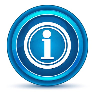 Bilgi simgesi göz küresi mavi yuvarlak düğme