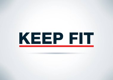 Keep Fit Abstract Düz Arka Plan Tasarımı İllüstrasyon