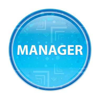 Yönetici çiçek mavi yuvarlak düğme