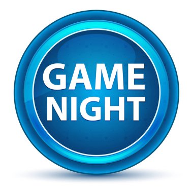 Oyun Gece Eyeball Mavi Yuvarlak Düğme