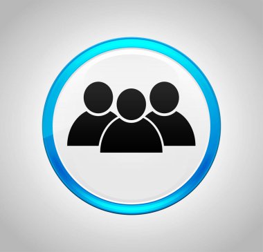 Grup simgesi yuvarlak mavi buton