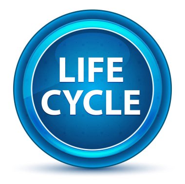 Yaşam Döngüsü Eyeball Mavi Yuvarlak Düğme