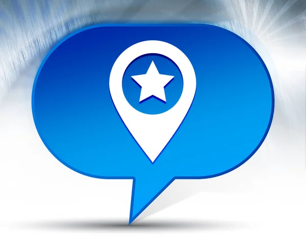 Mapa puntero estrella icono azul burbuja fondo —  Fotos de Stock