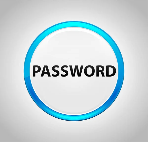 Password Round Blue Push Button — Stock Photo, Image