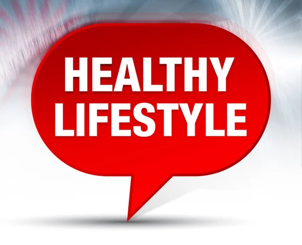 Healthy Lifestyle Red Bubble Background — Stock Photo, Image