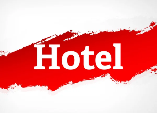 Hotel Red Brush Astratto sfondo Illustrazione — Foto Stock