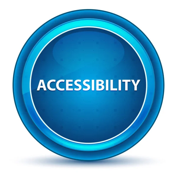 Botón redondo azul del globo ocular de la accesibilidad — Foto de Stock
