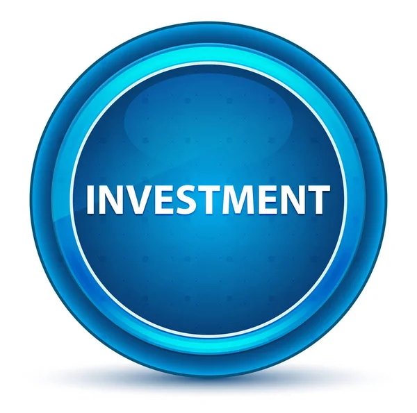 Investimento Eyeball azul botão redondo — Fotografia de Stock