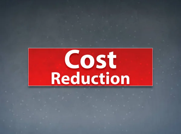 Cost Reduction Red Banner Abstract Background