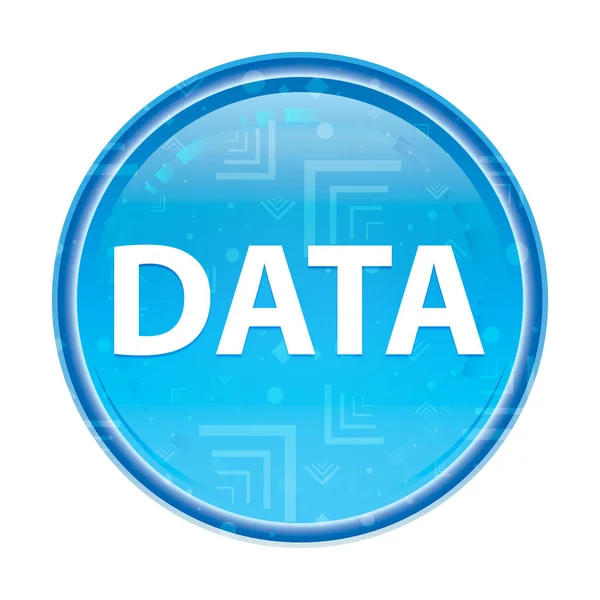 Dados botão redondo azul floral — Fotografia de Stock