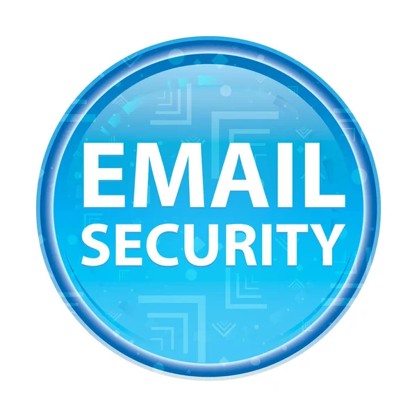 E-mail beveiliging Floral blauwe ronde knop — Stockfoto