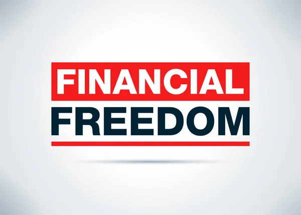 Libertad financiera Resumen Fondo plano Diseño Ilustración —  Fotos de Stock