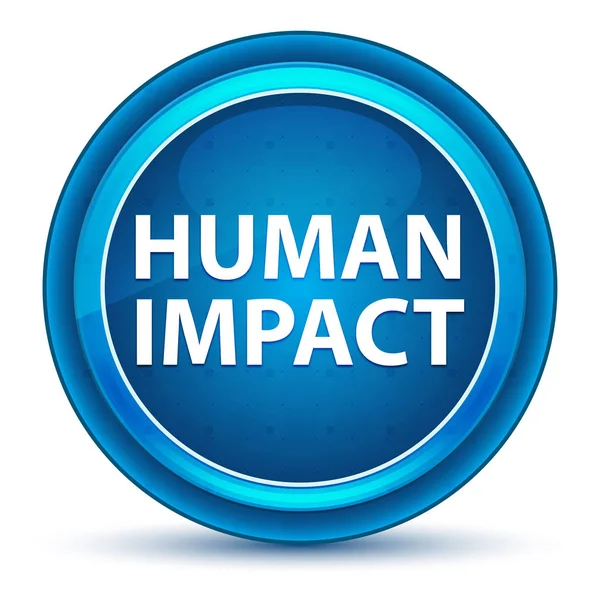 Human Impact Eyeball Blue Round Button