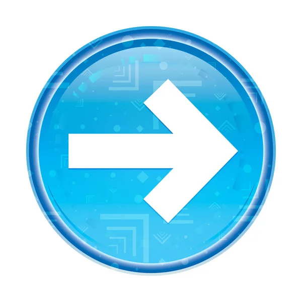 Nächstes Pfeil-Symbol blumiger blauer runder Knopf — Stockfoto