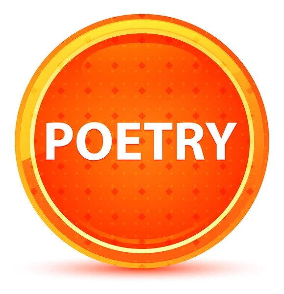 Pulsante rotondo arancione naturale poesia — Foto Stock