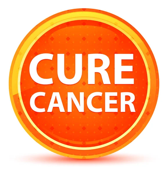 Лечение рака Натуральная оранжевая круглая кнопка — стоковое фото