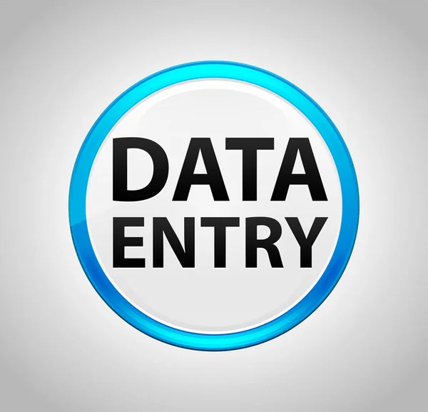 Data Entry Round Blue Push Button