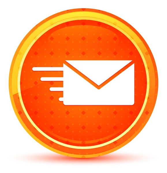 Email option icon natural orange round button — Stock Photo, Image