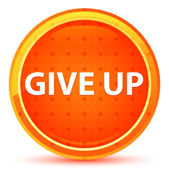 Give up natuurlijke oranje ronde knop — Stockfoto