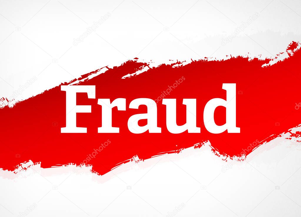 Fraud Red Brush Abstract Background Illustration