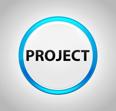 Proje Yuvarlak Mavi Buton