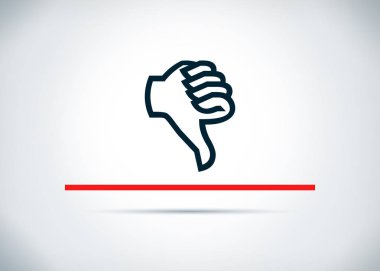 Thumbs down simgesi soyut düz arka plan tasarım illüstrasyon