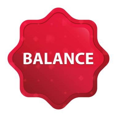 Denge sisli gül red starburst etiket düğmesi