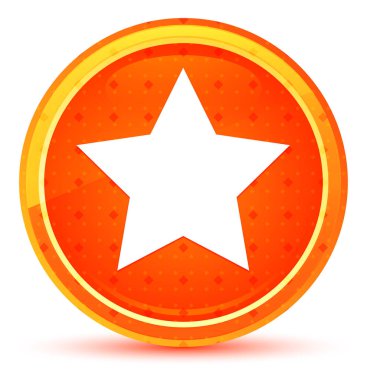 Yıldız simgesi doğal turuncu yuvarlak düğme