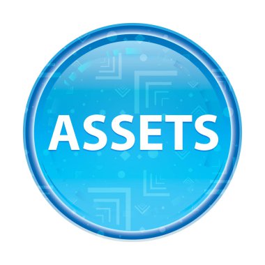 Varlıklar çiçek mavi yuvarlak düğme