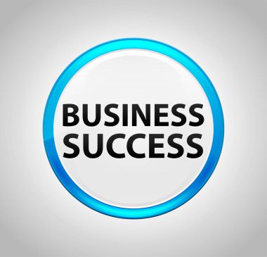 İş Başarı Yuvarlak Mavi Buton Düğmesi