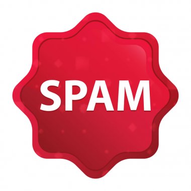 Spam sisli gül red starburst etiket düğmesi