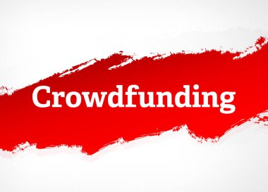 Crowdfunding Kırmızı Fırça Soyut Arka Plan İllüstrasyon