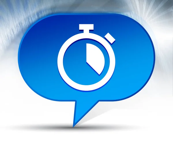 Stopwatch icon blue bubble background — Stock Photo, Image