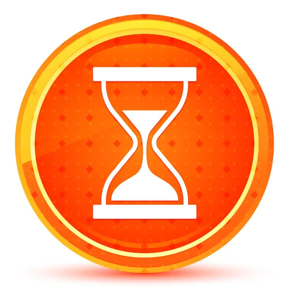 타이머 샌드 모래 시계 아이콘 내츄럴 오렌지 라운드 버튼 — 스톡 사진