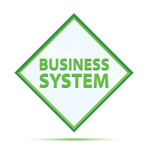 Business System moderne abstrait diamant vert bouton — Photo