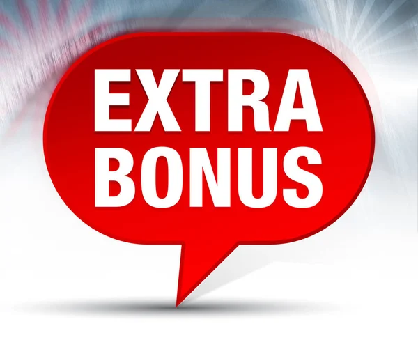 Extra bonus rode Bubble achtergrond — Stockfoto