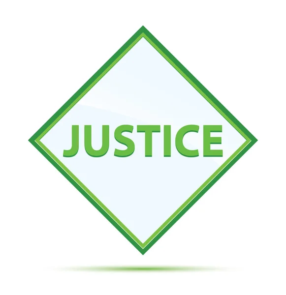 Justice moderne abstrait diamant vert bouton — Photo