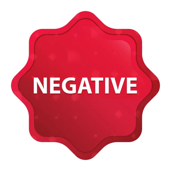 Negativo névoa rosa botão autocolante starburst vermelho — Fotografia de Stock