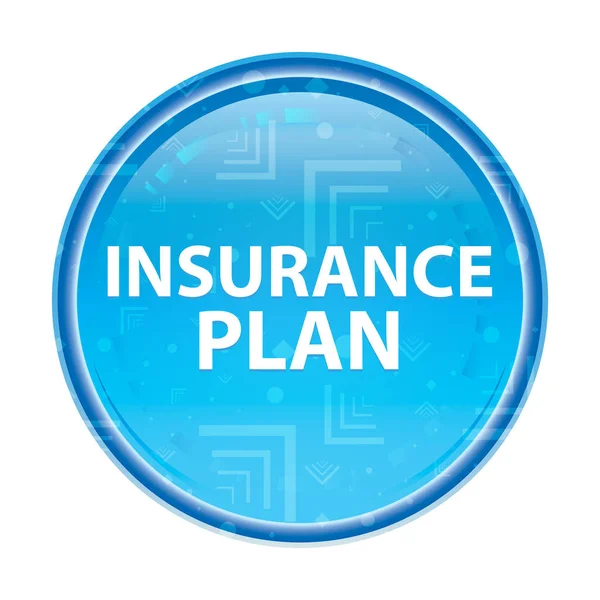 Plano de seguro floral botão redondo azul — Fotografia de Stock