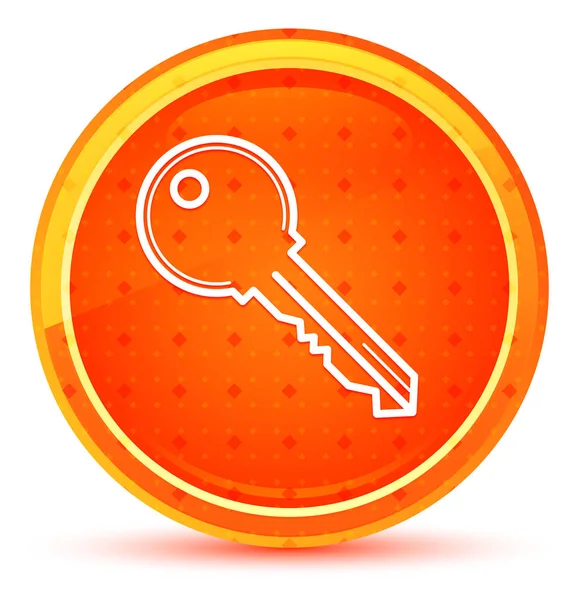 Icono clave naranja natural botón redondo — Foto de Stock