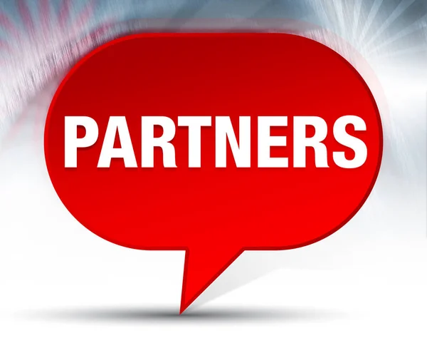 Partners Red Bubble Background — Stock Photo, Image