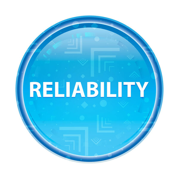 Reliability floral blue round button