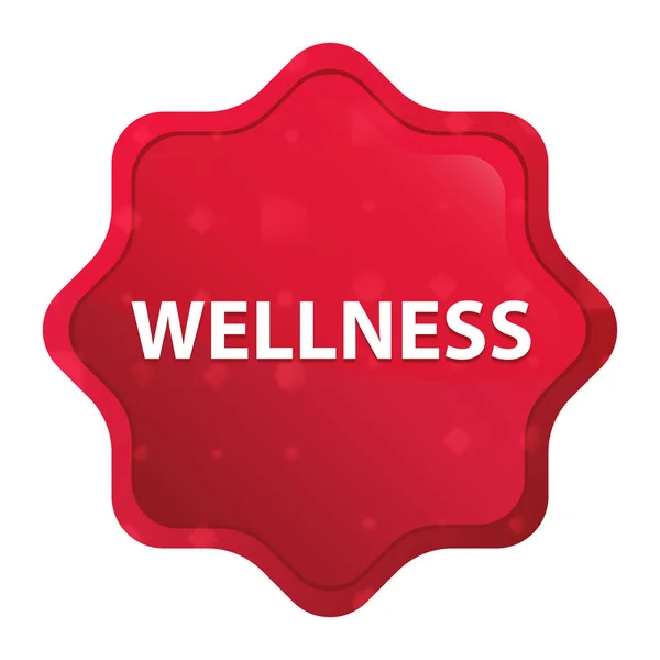 Wellness rosa nebbioso pulsante adesivo starburst rosso — Foto Stock