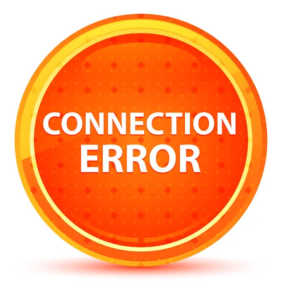 Error de conexión Botón redondo naranja natural —  Fotos de Stock
