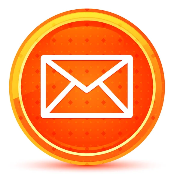 Εικονίδιο ηλεκτρονικού ταχυδρομείου φυσικό πορτοκαλί στρογγυλό κουμπί — Φωτογραφία Αρχείου