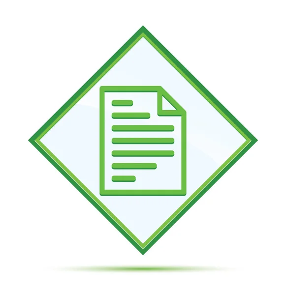 Icono de página moderno botón de diamante verde abstracto — Foto de Stock