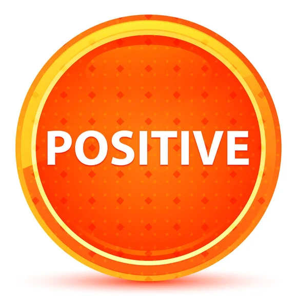 Positive Natural Orange Round Button — Stock Photo, Image